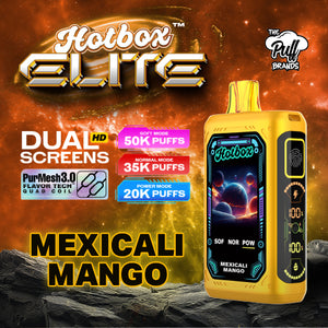 Hotbox Elite 50K Vaporizer - 5 Pack Box - Mexicali Mango