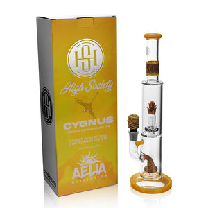 High Society - Cygnus Premium Wig Wag Waterpipe (Canary Yellow)