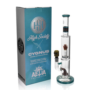 High Society - Cygnus Premium Wig Wag Waterpipe (Turquoise)